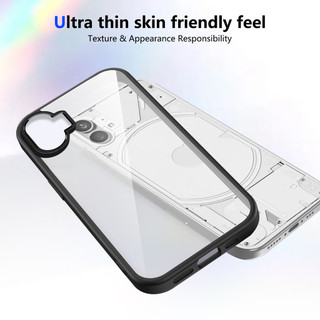 For Nothing Điện thoại Nothing Phone 1 Ốp lưng cứng trong suốt Khung silicon mềm Chống rơi Vỏ mỏng chống sốc