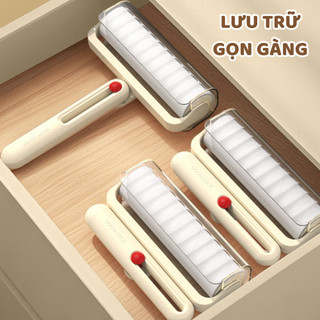 Cây Lăn Bụi Gấp Gọn Cầm Tay Có Nắp ECO, Cây Lăn Bụi Quần Áo, Sofa, Giường, Lông Thú Cưng Tiện Lợi
