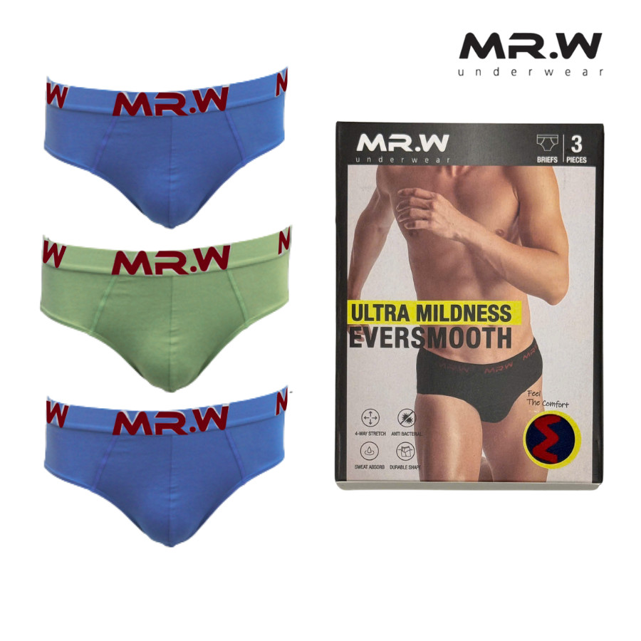 Set 3 quần lót nam Wacoal Mr.W IWMP70020 98% Viscose Mịn nhẹ tinh tế, kháng khuẩn, thấm hút mồ hôi - WMP70020