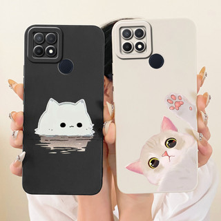 Dành Cho OPPO A15 A15s CPH2179 CPH2185 Vỏ Bảo Vệ Ống Kính Oppo A15 A15S Ốp Điện Thoại Silicon Mềm Hoạt Hình Mèo Dễ Thương