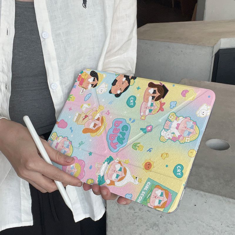 Bảo vệ cho ốp lưng ipad 25S A16 gen11th Air2 M2 Air6 M3 Air7 thế hệ thứ 10 Gen5 / 6 M4 24S pro11 Air4 / air5 pro12.9 air13 inch air11 Mini4 / 5 / 6 Gen7 Gen8 Gen9 Phim hoạt hình Vỏ máy tính bảng dễ thương