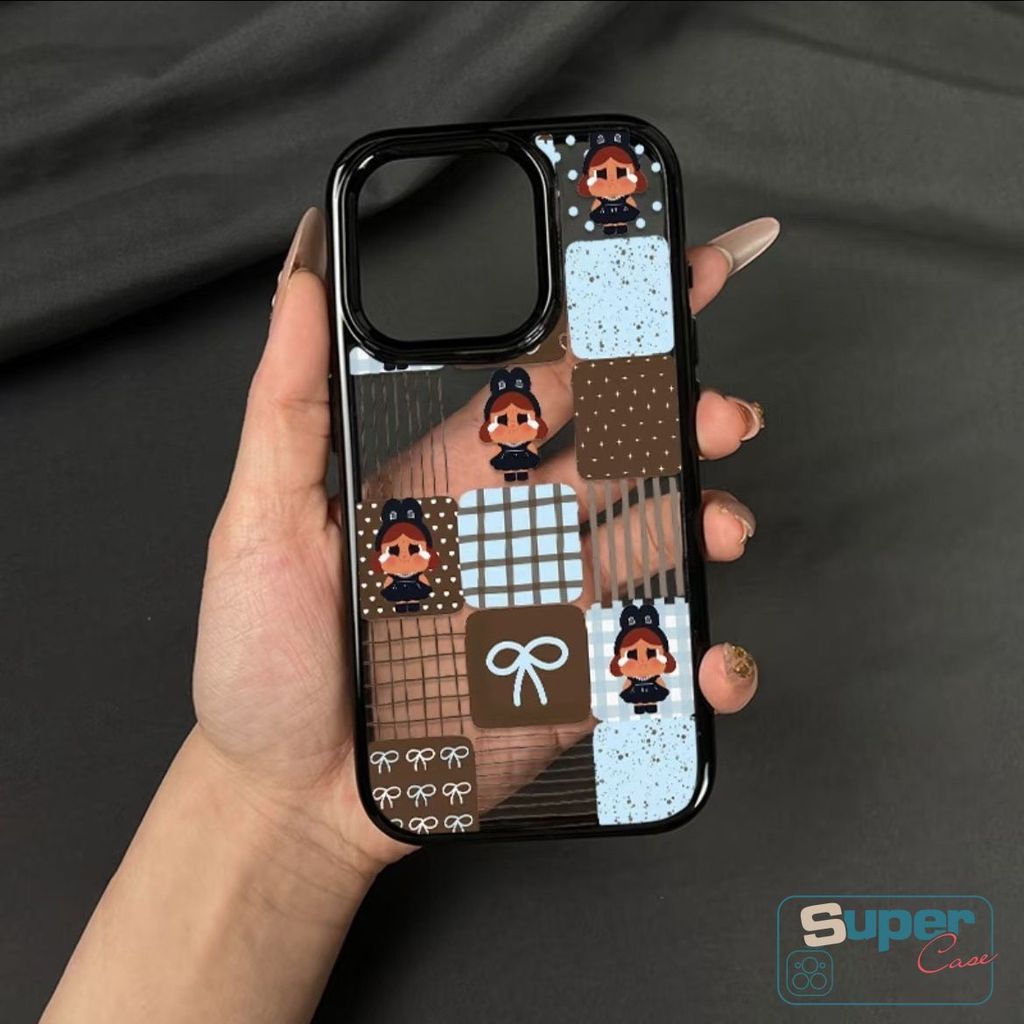 Ốp Lưng Tương Thích Cho iPhone 15 11 17 13 16 12 14 Pro Max Air 14 16 15 Plus Hoạt Hình Thời Trang Dễ Thương Crybaby Twinkle Twinkle Cherry Bow Star Luxury Acrylic Cover