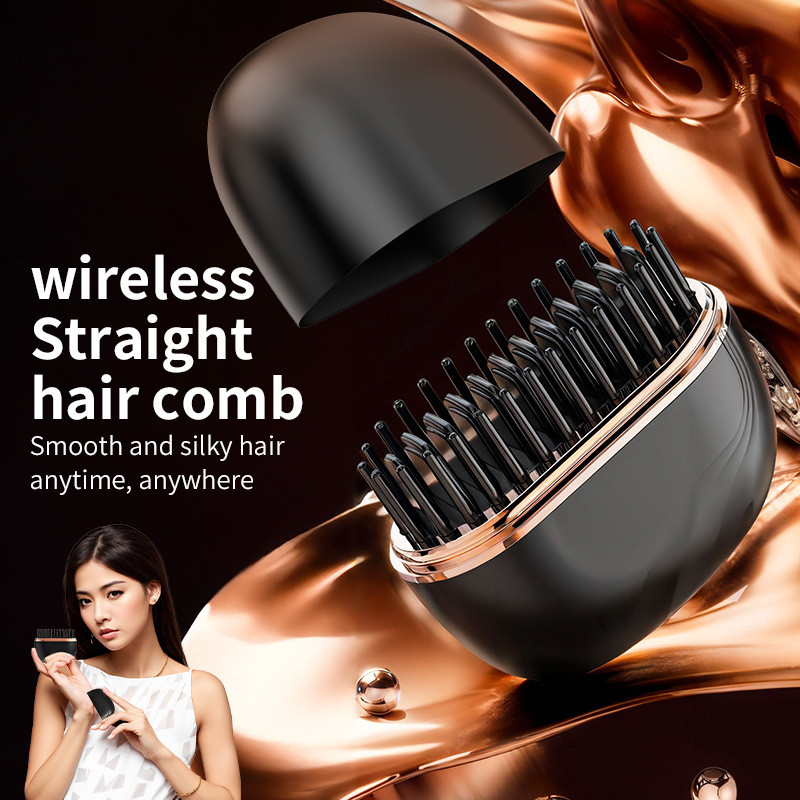 Lược duỗi tóc không dây Sạc Máy duỗi tóc di động Máy duỗi tóc lười Chăm sóc tóc Lược tạo kiểu gia đình Tóc dài Lông mượt ZK