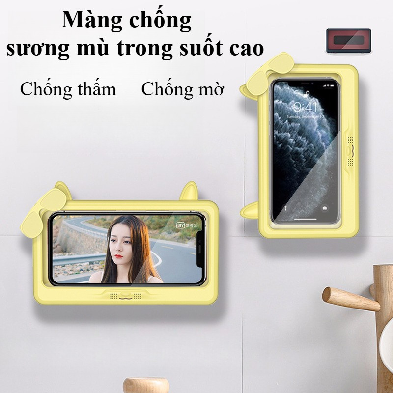Hộp Đựng Điện Thoại Nhà Tắm Chống Nước Cao Cấp, Màn Hình Cảm Ứng Nhạy, Điều Chỉnh Góc Nhìn Linh Hoạt