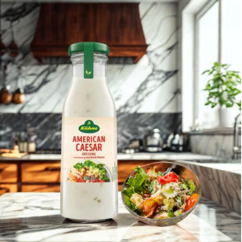Sốt Trộn Salad Kiểu Mỹ Kuhne AMERICAN CAESAR Chai 250ml, Xốt Trộn Chuẩn Vị Ý