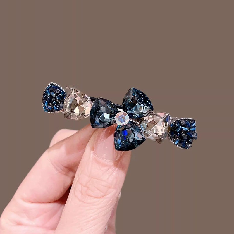 Kẹp Tóc Hoa Pha Lê Mauropli phiên bản Hàn Quốc, Sang Trọng cho Nữ - Phù Hợp Mùa Xuân và Ponytail Cao