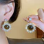 Bông tai zircon kim bạc, phong cách cổ điển, thời trang, đa năng, nhẹ nhàng sang trọng và bông tai cao cấp