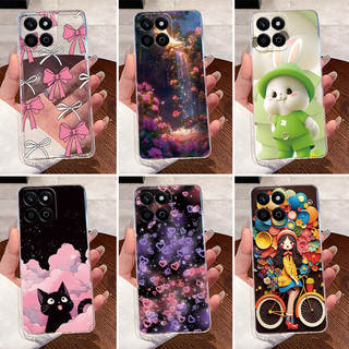 Dành Cho Honor 200 Ốp Lưng Thông Minh Silicon Trong Suốt Sang Trọng Dễ Thương Tình Yêu Thỏ Ngộ nghĩnh Thoáng Mát Sơn Mềm TPU Ốp Lưng Honor 200Smart Điện Thoại