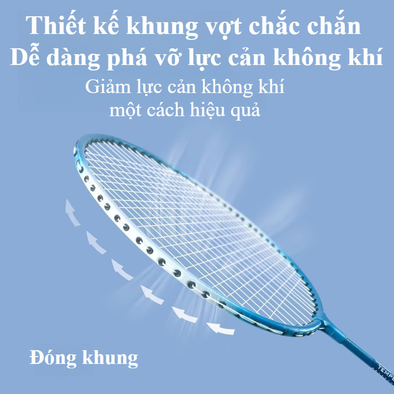 Bộ 2 Vợt Cầu Lông Cho Người Mới - Có túi và 3 quả cầu, chất liệu hợp kim nhẹ, phù hợp mọi độ tuổi