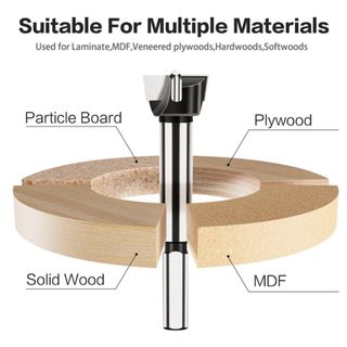 Mũi khoan bản lề WOOLYNOOK, Mũi khoan ba mũi 12-22mm, Máy cắt lỗ cacbua vonfram hợp kim