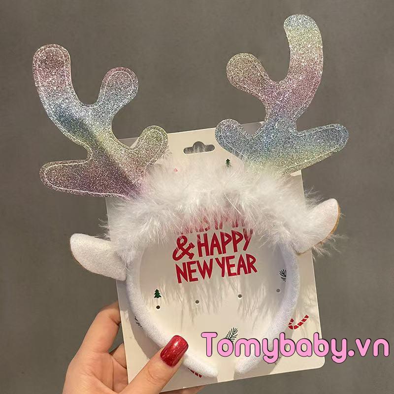Trẻ Em Lễ Hội Giáng Sinh Hươu Tóc Dễ Thương Nhung Ngày Lễ Băng Đô Cho Trang Phục Dự Tiệc
