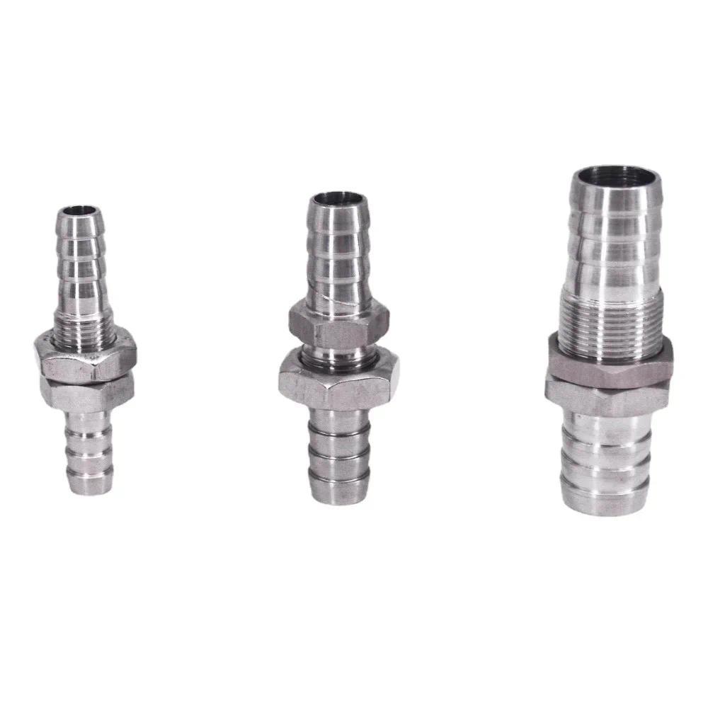 3 4 6 8 10 12 13 14 16 20 25 32mm Ống Barb Giảm Cân Bằng Thép Không Gỉ 304 Vách Ngăn Ống Đuôi Ống Lắp Kết Nối Bảng Điều Khiển