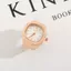 WEETW Nhẫn Đồng Hồ Trang Sức, Đồng Hồ Thạch Anh La Mã Punk Vintage, Hợp Kim Retro Mini Co Giãn Dây Đeo Ngón Tay Đồng Hồ Nữ