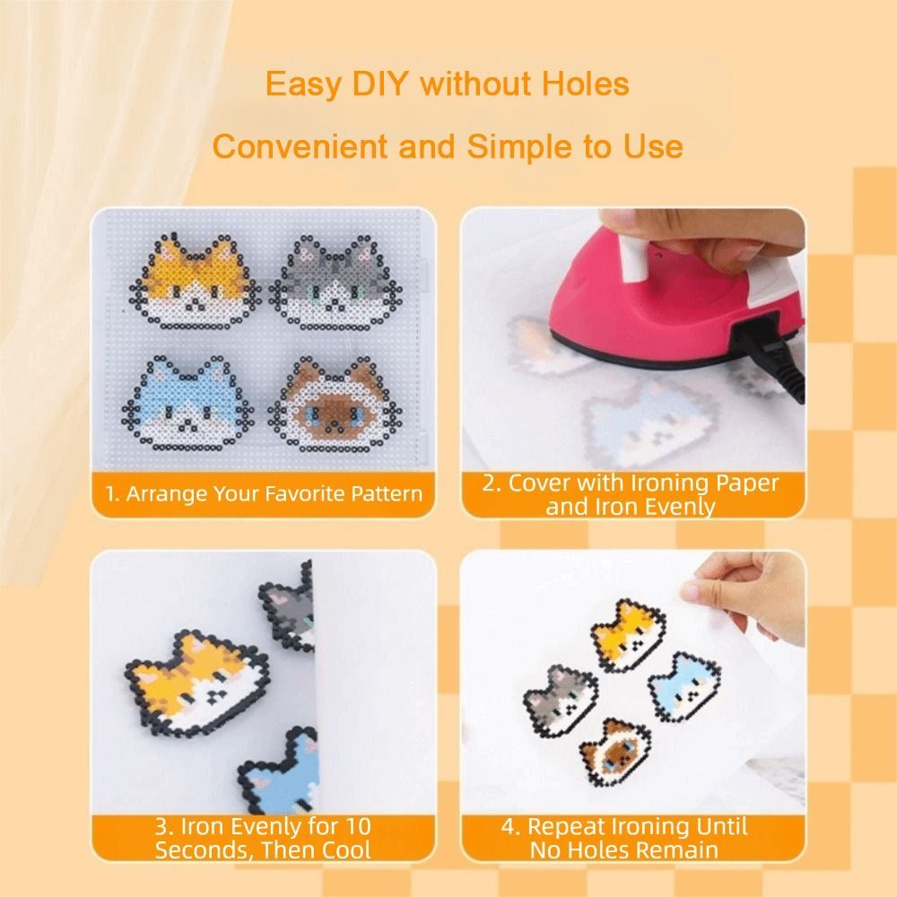 Hạt AMPU Perler Hama, Bộ hạt cầu chì đậu nhỏ cao cấp cỡ 2,6mm, Tự làm câu đố Chất lượng cao 48 / 72 / 96 / 120 Màu Hạt xếp hình ba chiều Quà tặng DIY