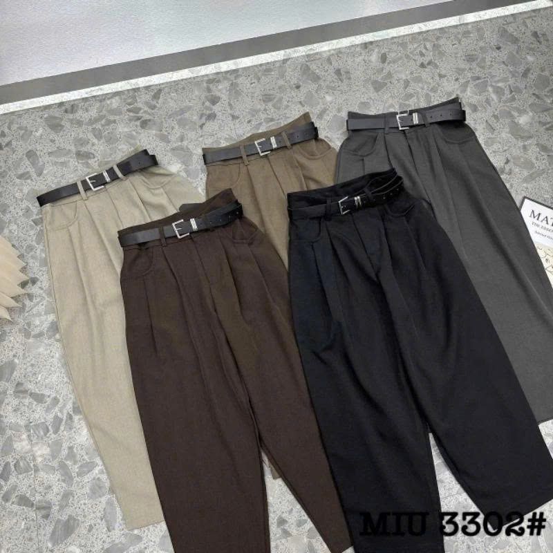 Quần công sở baggy thụng túi tròn vải gold nhật cao cấp , lưng cao cạp cao phong cách hàn quốc Q02