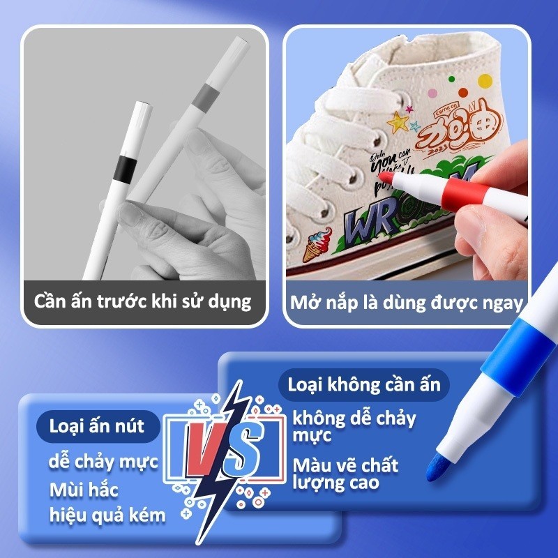 Bút màu Acrylic Marker 80 màu rực rỡ cho bé – Hộp bút lông màu siêu mượt, vẽ trên mọi bề mặt giúp bé sáng tạo