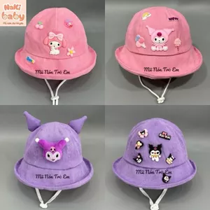 Mũ tai bèo KUROMI/ MELODY/ GẤU DÂU/ CON THỎ cho bé gái - Nón bo vành rộng cho bé tiểu học