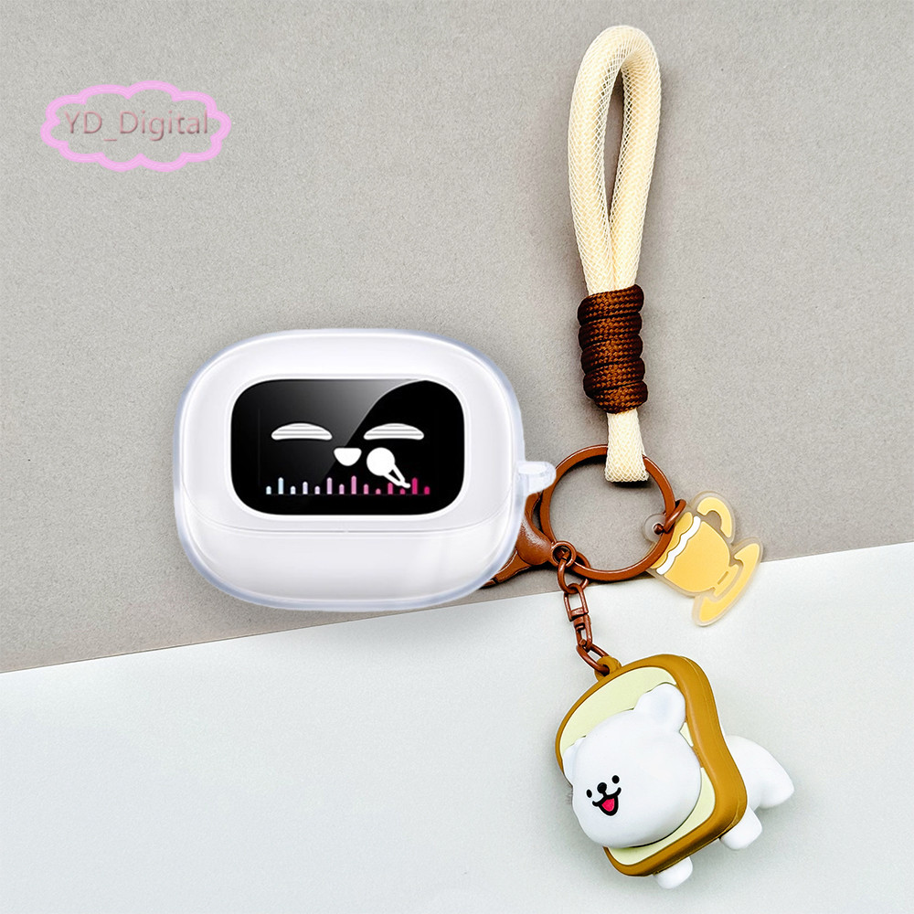 Ốp Lưng Trong Suốt Cho Ugreen EchoBuds Magic / T6 Magic Case Vỏ Tai Nghe Hoạt Hình Dễ Thương Vỏ Mềm Chống Sốc Có Thể Giặt Vỏ Bảo Vệ Tai Nghe Có Móc Khóa