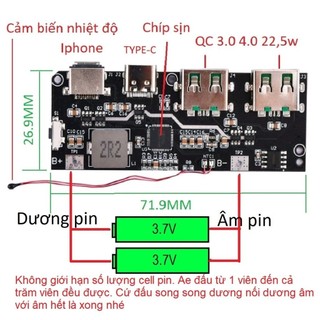 Mạch sạc dự phòng thế hệ mới tích hợp bảo vệ pin toàn diện và hỗ trợ các chuẩn sạc nhanh QC4.0 QC3.0 tiên tiến