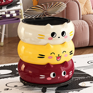 Đồ nội thất gia đình Trung Quốc Nguồn Nhà máy Phim hoạt hình dễ thương Thùng rác hình mèo Trang trí phòng trẻ em Thiết kế hai lớp Túi đựng rác ẩn Vật liệu thân thiện với môi trường Dễ dàng @ -