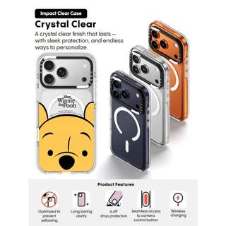 CASECASE X Winnie the Pooh Ốp điện thoại hút từ tính trong suốt cho iPhone 17 / 16 / 15 / 14 / 13 Pro Max | Ốp lưng Acrylic pha lê trong suốt có bao bì cao cấp