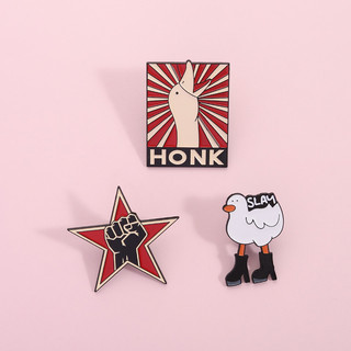 Huy Hiệu Ba Lô Hình Ngỗng Kim Loại, Phong Cách Giết Honk - Quà Tặng Vui Nhộn Cho Bạn Bè