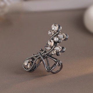 Kẹp bướm Mauropoli cao cấp, hợp kim cương giả và pha lê, phụ kiện tóc sang trọng