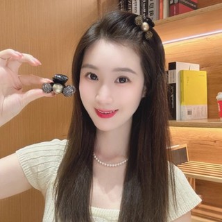 (Vận chuyển tại địa phương) Đuôi ngựa cao zircon ngọc trai lấp lánh, tạo vẻ đẹp mềm mại và nhẹ nhàng cho mái tóc - Phụ kiện thời trang