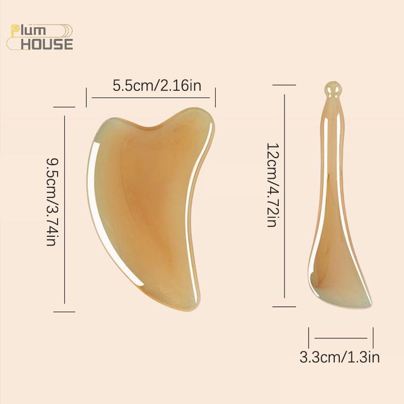 PlumHOUSE Da Cạo Nhựa Gua Sha Massage Ban Guasha Tấm Mặt Mắt SPA Máy Mát Xa Cạp Dụng Cụ Cho Mặt Cổ Lưng Chân Cơ VN