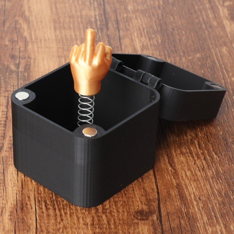 Hộp bất ngờ in 3D sáng tạo - Thiết kế ngón giữa hài, quà tặng gia đình, phá băng tiệc，Quà Tặng Vui Nhộn & Sáng Tạo