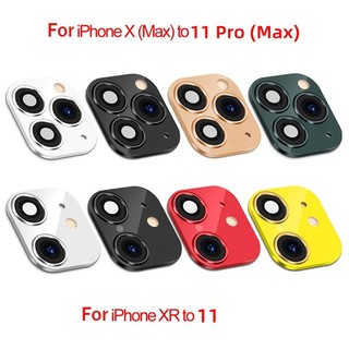Ống kính nhôm kim loại sang trọng cho iPhone X XS Max XR Ống kính máy ảnh Thay đổi thứ hai 11 Pro Max 12 Bảo vệ ống kính máy ảnh