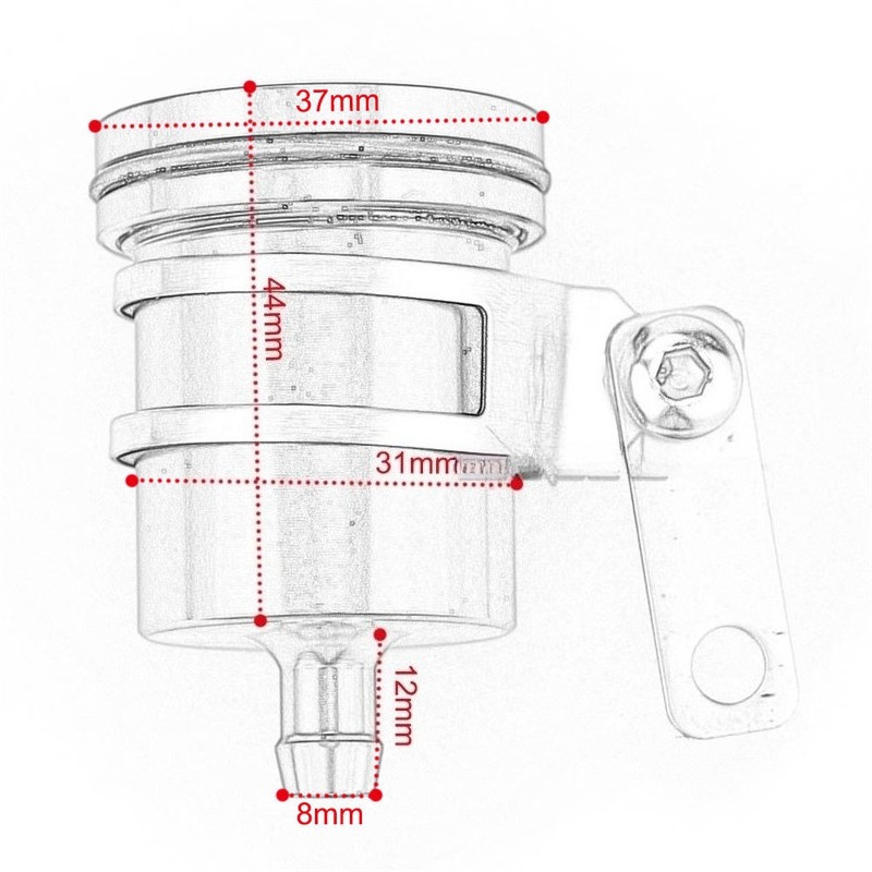 Dành Cho Xe YAMAHA YZF R15 V1 V2 V3 V4 CNC Nhôm Phanh Sau Chất Lỏng Chứa Chủ Xi Lanh Dầu Cốc