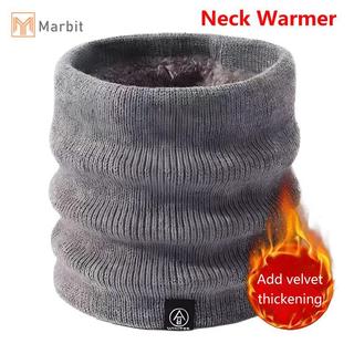 Marbit Khăn Dệt Kim Mùa Đông Ấm Ngáy Khăn Chắc Chắn Dày Len Cổ Ấm Unisex Nam Cổ Khăn Vòng Nữ Chui Đầu Khăn Mới