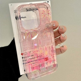Ins Korea Catsle Glitter Bling Vỏ Cho iPhone 11 16 15 14 13 12 Pro Xs Max XR X 7 8 Plus Ốp Lưng TPU Mềm Ốp Lưng Điện Thoại Vỏ Bảo Vệ HD Clear Cover