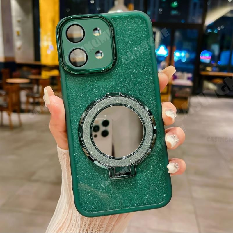 OPPO A6 Pro 5G Gương Giá Đỡ Từ Tính Lấp Lánh Vỏ Cho OPPOA6Pro OPPO A6 A 6 A6Pro A6 Pro A6i 4G 5G 2025 Vỏ Camera Vỏ Điện Thoại Chống Thấm Nước Bảo Vệ Ống Kính Ốp Lưng Mềm