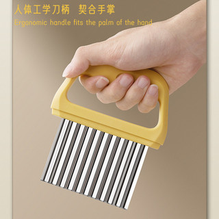 Dao sóng khoai tây bằng thép không gỉ, dụng cụ cắt khoai tây / dao khoai tây răng sói hình con sóng