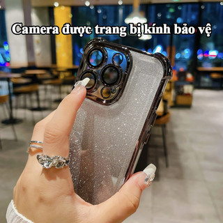 Ốp lưng iPhone lấp lánh, kèm thẻ trang trí, chống sốc túi khí cho iPhone 17 16 15 14 13 12 11 Pro Max