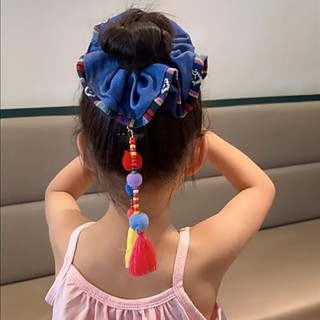 Scrunchy Handmade Phong Cách Dân Tộc, Nhiều Màu Sắc, Thích Hợp Cho Đuôi Ngựa và Tai Lúa Mì