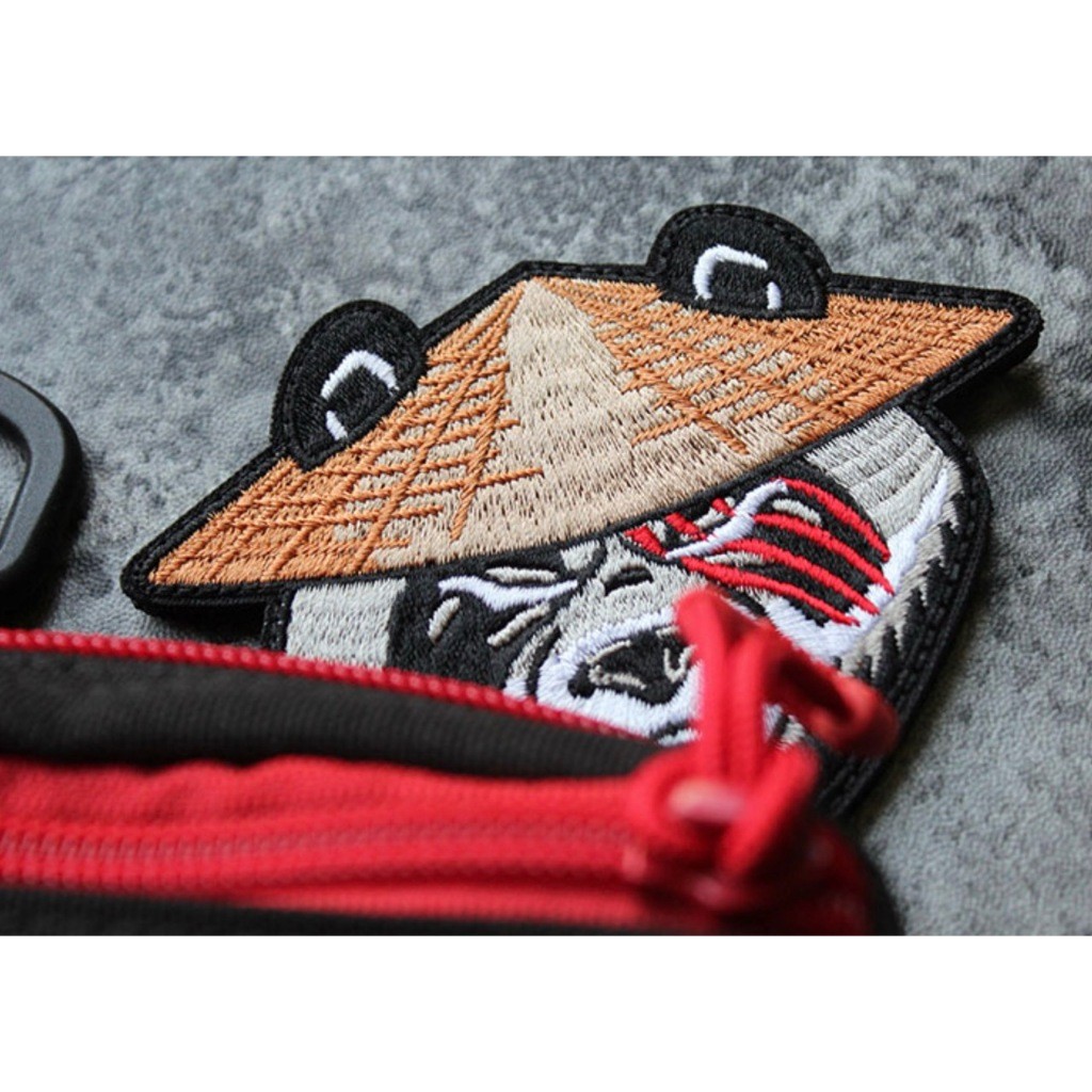 Patch_velcro thêu gấu trúc kung fu Panda dán ba lô_quần áo_túi xách