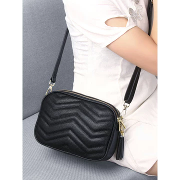 Women's Genuine Leather Straw Bag – Mini