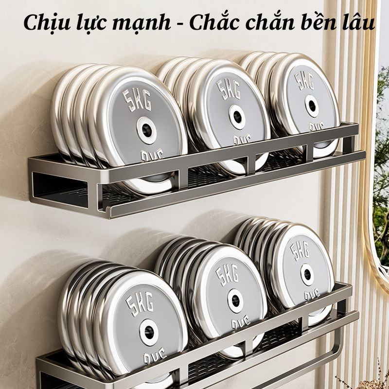Kệ Đựng Đồ Nhà Tắm Treo Tường Không Cần Khoan, Nhôm vũ trụ dày hơn Chống Gỉ, Chịu Lực Tốt