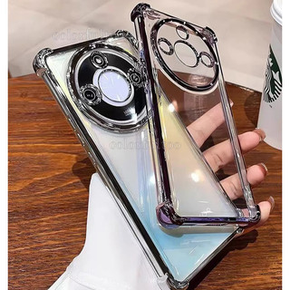 Honor X9c Vỏ TPU silicon mạ trong suốt thông minh cho Honor X9d X9C X9a X9b HonorX9C 5G Vỏ điện thoại túi khí bốn góc trong suốt Ốp lưng mềm chống sốc Camera bảo vệ mặt sau
