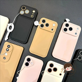 Ốp điện thoại phồng đơn giản cho IQOO Z9 Turbo Plus Z7i Z6 Lite Neo 10R 9 9S Pro + U3X Vỏ bảo vệ ống kính màu trơn dễ thương Vỏ mềm chống rơi