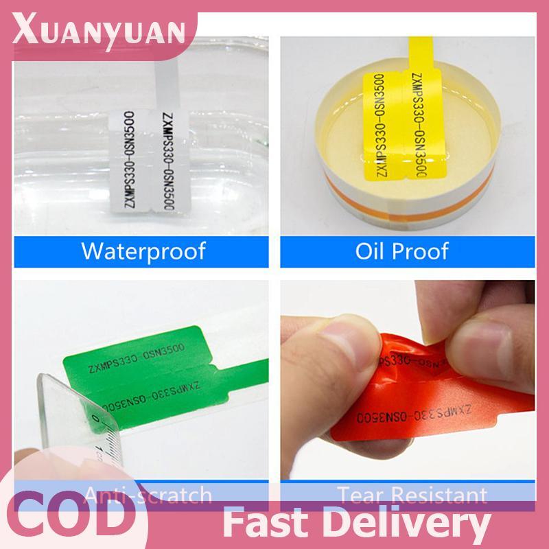 XUAN 150 Cái / 5 Tờ Nhãn Cáp Dây Đánh Dấu Mạng Laser Chống Thấm Nước Thẻ VN