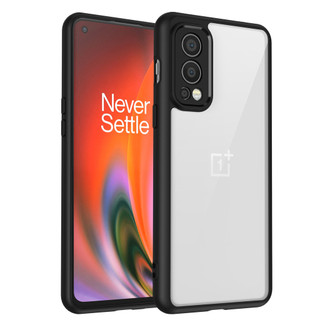 Dành Cho OnePlus Nord 2 5G Ốp điện thoại Cứng Trong Suốt Mặt Sau Aryclic Khung Silicon Mềm Chống Rơi Chống Sốc Mỏng Bao