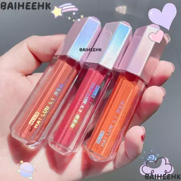 BAIHEIH Lip Tint, Matte Dưỡng Ẩm Son Bóng, Son Dầu Nhung Dụng Cụ Trang Điểm Làm Đẹp Thạch Plumping Liquid Lipstick Trang Điểm