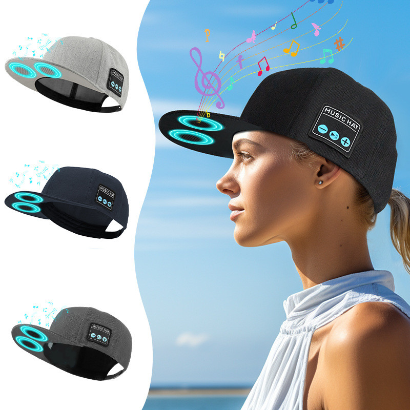 Mũ âm thanh không dây Bluetooth 5.4 Loa kép Thể thao ngoài trời Âm nhạc ngoài trời Mũ đạt đỉnh