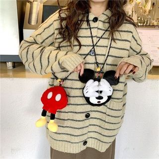 Hình Mickey Dây Buộc Tiền Xu Hoạt Hình Hàng Hóa Son Môi Bảo Quản Tai Nghe Túi Nhỏ Hình Chữ Thập