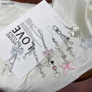 Tutu 1 Hạt Dễ Thương Handmade Cô Gái Ngọt Ngào Móc Khóa Cho IP 11 Camera Y2K Tình Yêu Ngôi Sao Năm Cánh Điện Thoại Quyến Rũ Mặt Dây Chuyền VN
