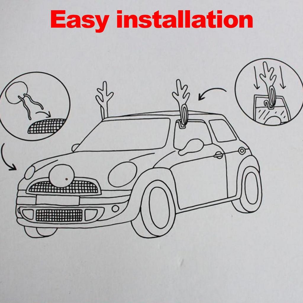 Giáng Sinh Xe Tuần Lộc Gạc Bộ Cây Giáng Sinh Tuần lộc Gạc Bộ Xe Hơi Trang Trí Ngày Lễ Nai Sừng Tấm Trang Trí Xe Hơi Cho Cửa Sổ Mái Nhà pomervn